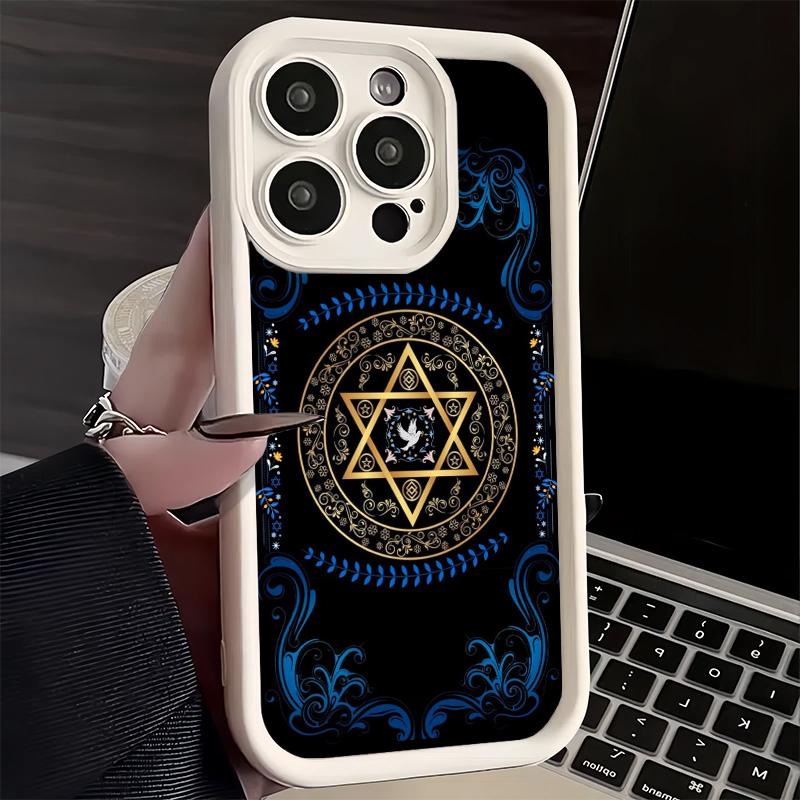 Phone Case for iPhone 17 Air 16E 15 16 Pro Max David Jewish Star Symbol Cover 14 Plus 13 12 Mini Soft Shell Silicone Fundas
