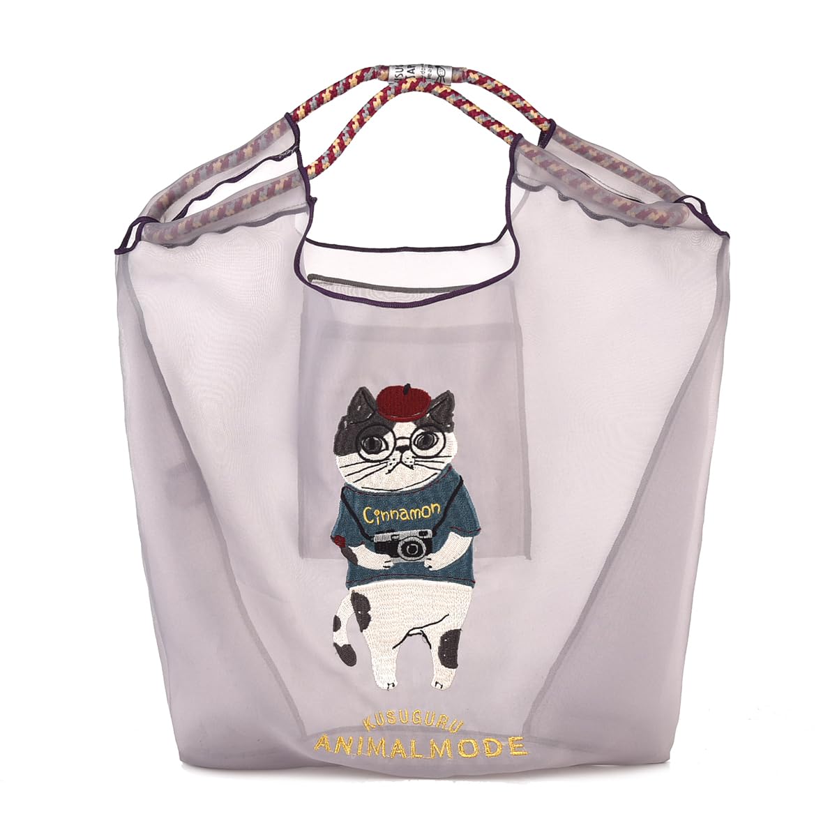 Сумка Kusguru Japan Animal Mode из шифона с паракордом, 258154, Серебристая