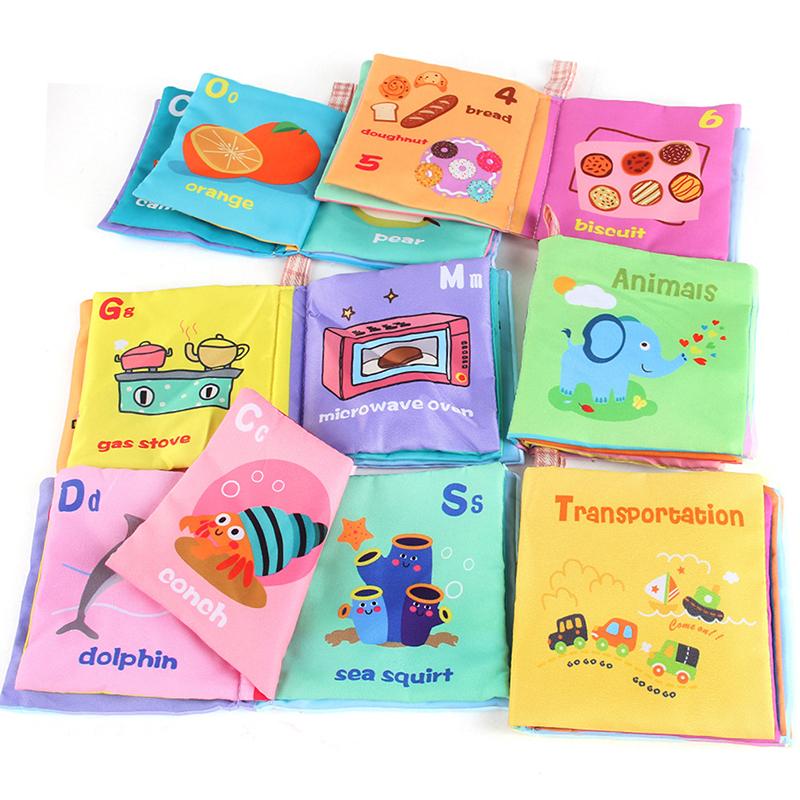 Baby Cloth Books Children'S Cognitive Cloth Books Marine Life Food Fruit Knowledge Christmas Halloween Gift