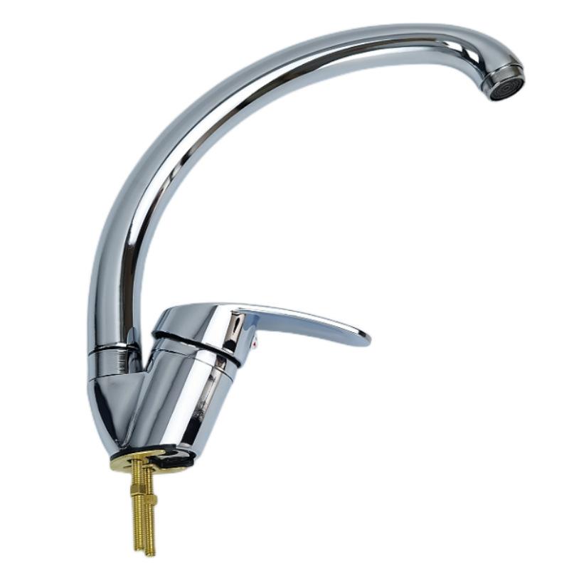 Stainless Steel Sink Faucet Hot and Cold Mixing Tap Kitchen Faucets Household Single Handle Rotation WashBasin Tap Deck Mounted