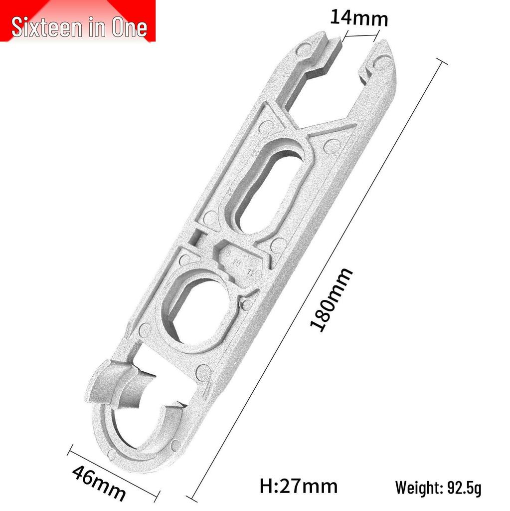 16-in-1 Multi-Functional Bathroom Wrench for Valve, Aerator, and Shower Disassembly & Installation