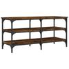 VidaXL Shoe Bench, Shoe Rack with Legs, Shoe Cabinet with Living Room Storage, Industrial, Smoked Oak 839045
