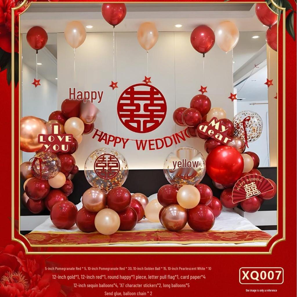 Hochzeitszimmer Ballon Dekorationen: Elegante Ballon-Dekoration für Hochzeiten
