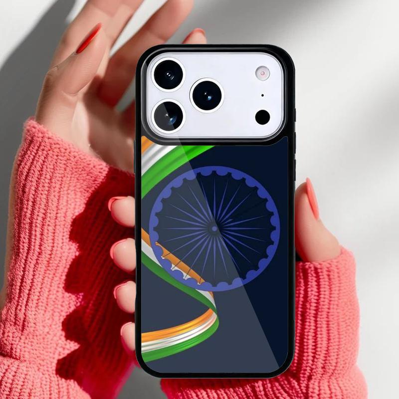 India Indian Flag Phone Case for iPhone 17 16 15 14 13 Pro Max Back Cover for 12 11 Pro Coque