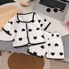 Summer Ice Silk Sleepwear Set for Kids Short Sleeve Top and Shorts Homewear Two Piece Pajama Set Lightweight Breathable Fabric
