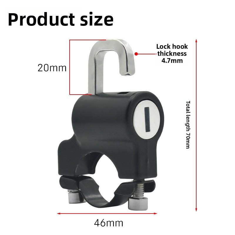 Universal Helmet Locks for Motorcycles, Scooters and ATVs, Anti-theft Safety Locks, Equipped with Keys and Handle Locks.