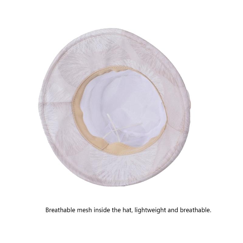 Women's Fashionable Mesh Sun Hat Flower Decoration Portable and Comfortable for Lady, Ideal for Travel