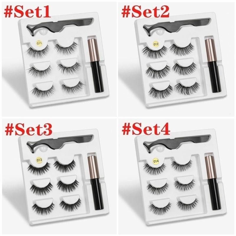 

Норковые магнитные ресницы, водонепроницаемые, прочные, три пары самоклеящихся подводок для глаз, пинцет, толстые магнитные ресницы, набор магнитных подводок для глаз Set 1
