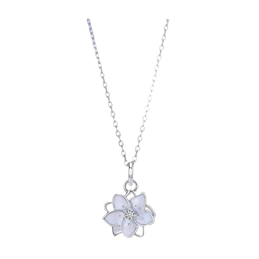 Jasmine Drehender Halskette Weiblich Nischen-Design High-End Drehender Anhänger Schlüsselbein Kette Für Freundin's Geburtstag Geschenk Qualität