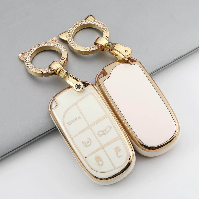 For Jeep Wk2 Kl Bu Mp Renegade Grand Cherokee Dodge Ram Charger 200 1500 Challenger Chrysler 300C Journey Tpu Car Key Case Cover
