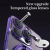 Plating Transparent Logo Hole Case For iPhone 13 12 14 Pro Max 11 13 Invisible Stand For Magsafe Magnetic Wireless Charge Cover