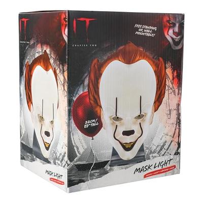 Paladone Pennywise Maskenlicht, Freistehend oder Wandmontage Halloween-Dekoration, Gruselige IT-Clown-Maskenbeleuchtung, 22cm (8,7 Zoll)