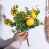 Handmade Simulation Lemon Fruit DIY Fake Plants Artificial Lemon Branches  Home Decoration