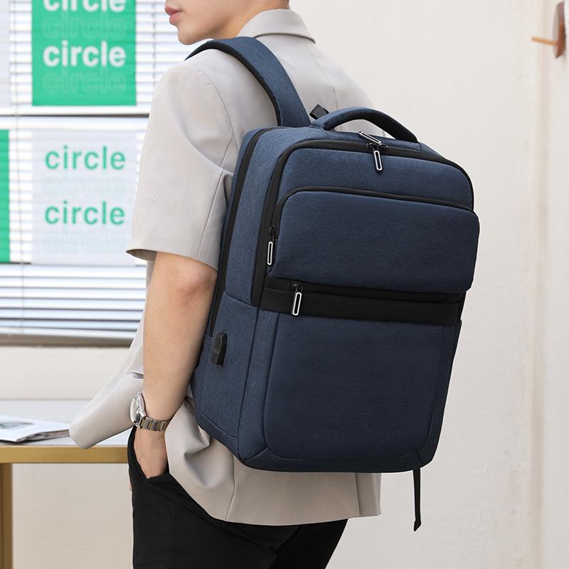 New Fashion Simple Trend Large Capacity Backpack Men's Multifunctional Backpack 1