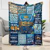 Happy Birthday Wishes Blanket Warmthful Decor Perfect for Couch Sofa Chair All-Season Use Modern Ideal Gift For Birthday Valentine'S Day