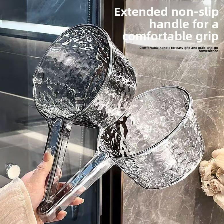 Household Deep and Thick Water Ripple Long Handled Kitchen Large Water Spoon