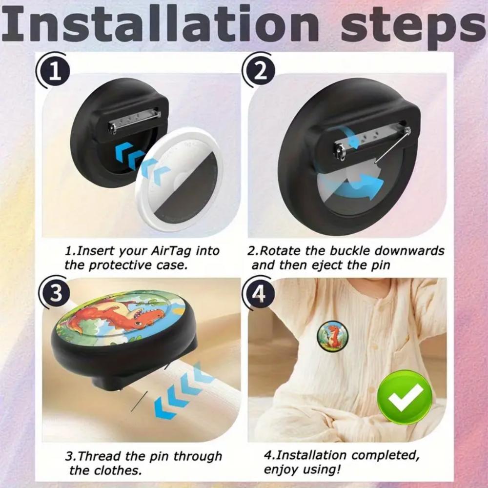 Creative Cartoon Cute Designs Suitable for Airtag Protective Cases, Pins, Apple GPS Trackers, Location Devices, Cartoon Brooches