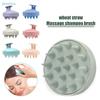 Wheat Straw Silicone Shampoo Brush Scalp Massage Comb Body Massage Brush Bath Brush Salon Hairdressing Tool