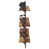Wall Shelf Set 6 pcs Reclaimed Wood Look 100 x 25 x 30 cm Wood Based Material