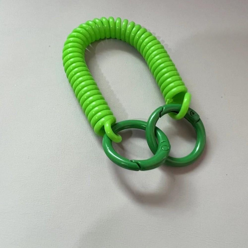 Buntes spiralförmiges Handy-Lanyard Kunststoff Anti-Verlust Kartenhalter-Riemen Einziehbare Schlüsselkette Tragbar