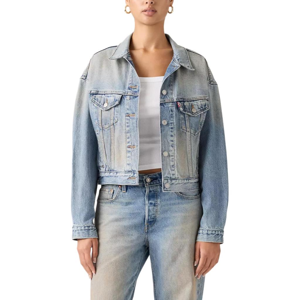 Levis Loose Fit Single Breasted Short Sleeve Denim Jacket Women jackets A91550022