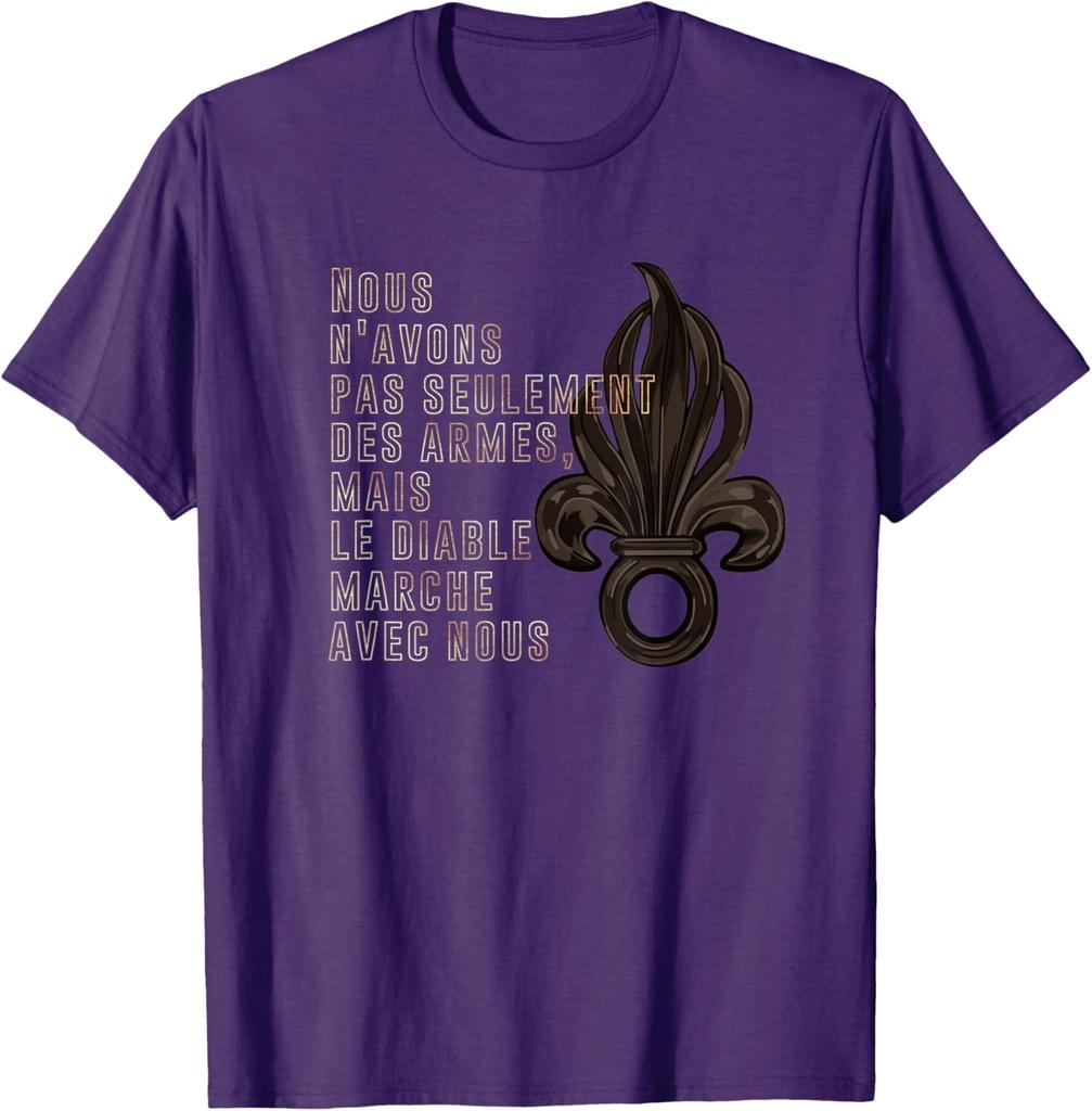 French Legion Song Quote  2nd REP Men TShirt Short Sleeve Casual 100 Cotton Shirt
