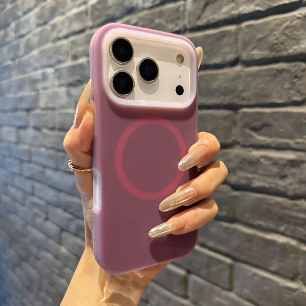 For Magsafe Candy Jelly 2 IN 1 Phone Case For iPhone 17 16 15 Pro Max Soft Silicone Matte Cases For iPhone 14 13 Pro Max Cover