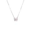 Elegant Strawberry Crystal Butterfly Necklace for Women - Lightweight, Stylish Clavicle Chain for Summer 2023