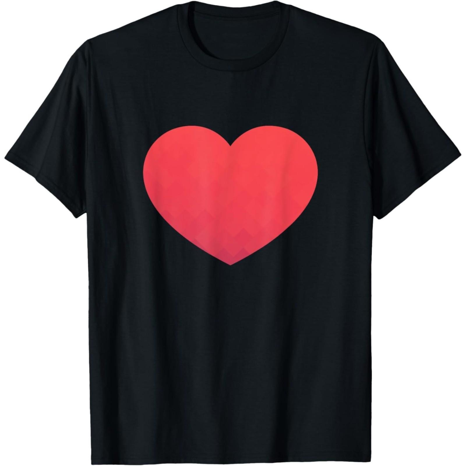 Heart Valentines Day Shirt - Graphic Novelty Love Heart T-Shirt S разноцветный