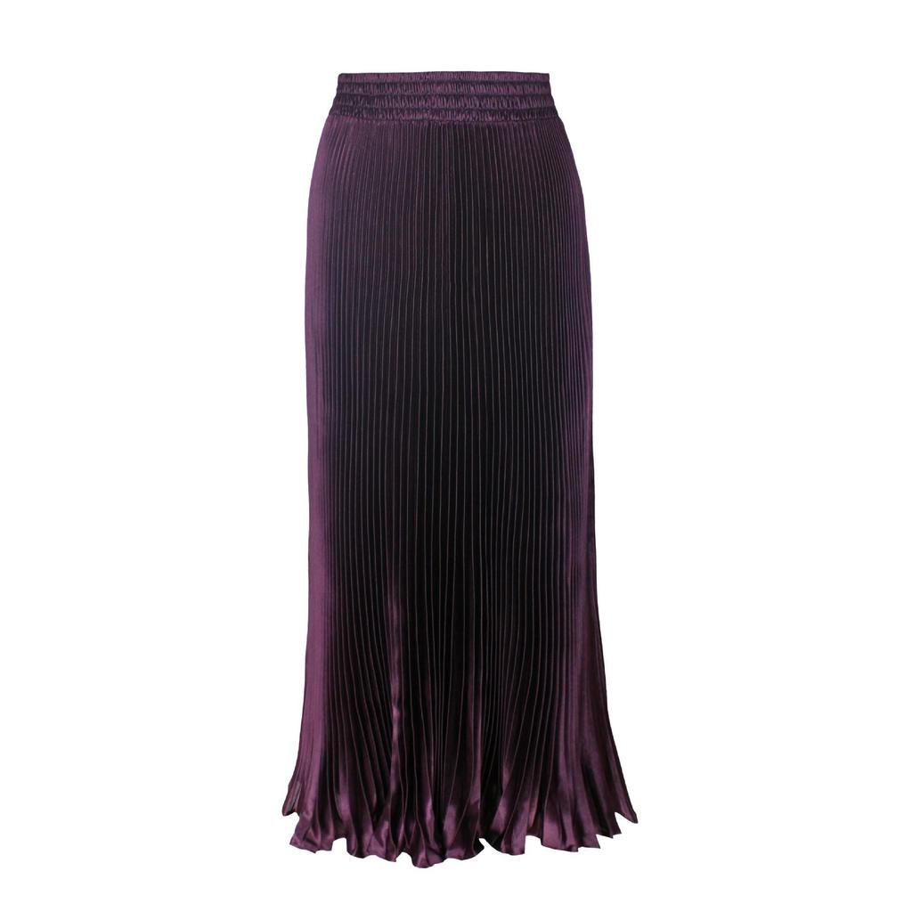 High Waist Satin Pleated Fishtail Skirt - 1 Meter Long Women's Dance Skirt with Large Swing and Medium Length.