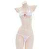 Sexy Bikini a tre punti Lingerie Set Donne Dolce Fiocco Fasciatura a Righe Costume da bagno Mini Bikini Adulto Cosplay Costumi erotici