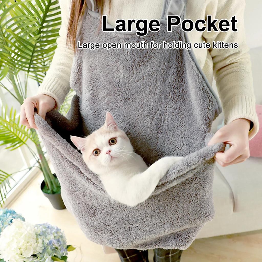 Adjustable Breathable Cat Carrier Apron, Soft and Warm, Portable Kitten Sling, Sleeping Bag for Small Pet