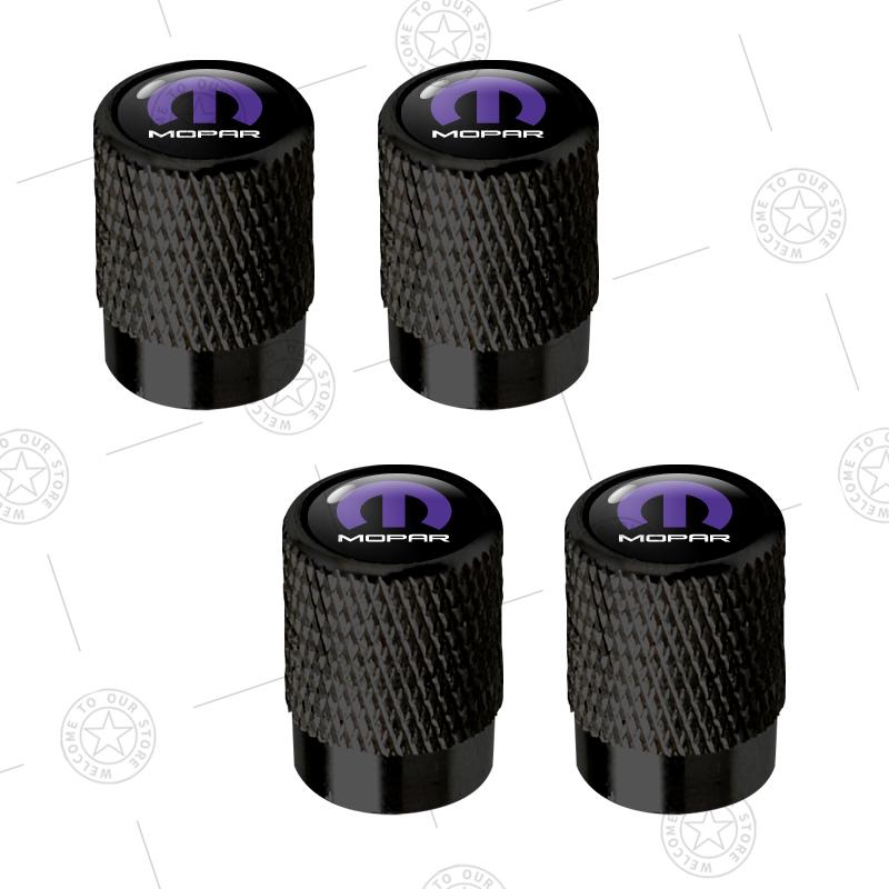 4ks Mopar Logo Krytky ventilků kol automobilu Vzduchový stonek Hliníkové příslušenství Pro Challenger 1500 2500 3500 Ram Charger Cherokee