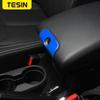 TESIN ABS Car Interior Armrest Box Lock Decoration Cover Trim Stickers Accessories for Jeep Wrangler JK 2011-2017 Car