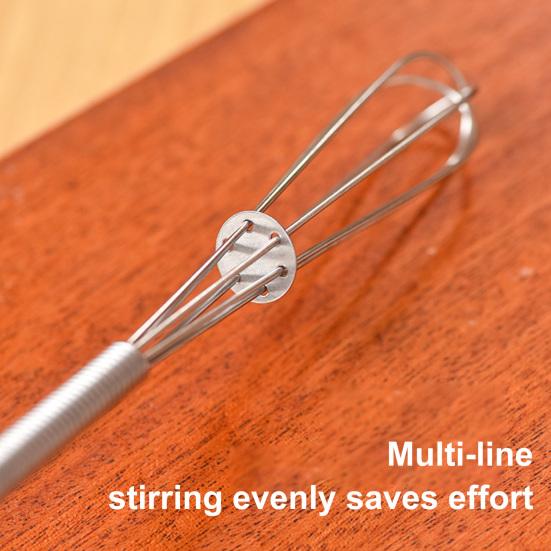 Mini teluri Batător de ouă Otel din sârmă din oțel inoxidabil pentru amestecare Batere Mâner cu arc Otel mic