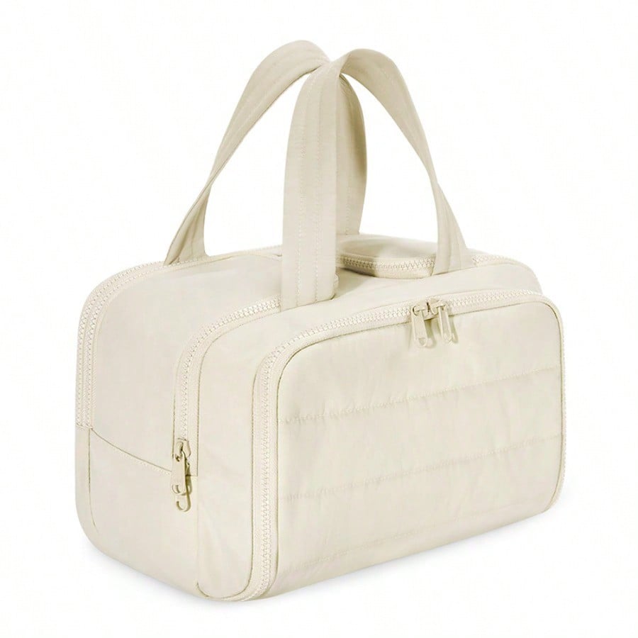 Convenient Travel Handheld Toilet Bag Fluffy Large Wide Opening Makeup Storage Bag