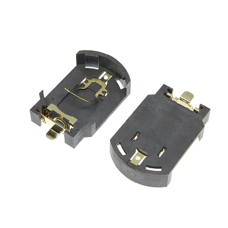 10Pcs/lot 3V CR2032 CR2025 Button Battery Socket Holder,BS-10 BS-8 Gold-plated Patch Battery Storage Case Box Battery Organizer