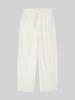 IKALOOK Sleeve Coated Linen Elastic Waist Pants Dpt150