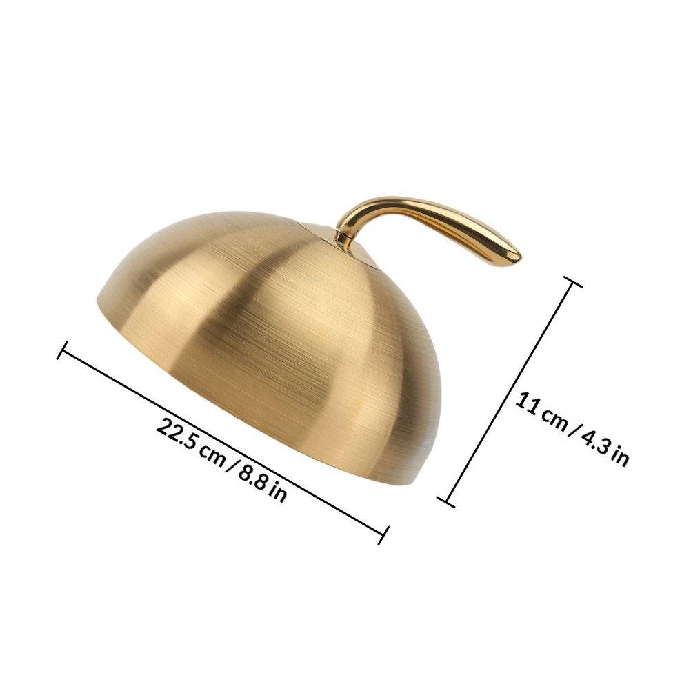 

Stainless Steel Steak Cover Dome Food Protector Anti-Splashing Fresh Keeping Kitchen Essential for Bbq Western Buffet Home
