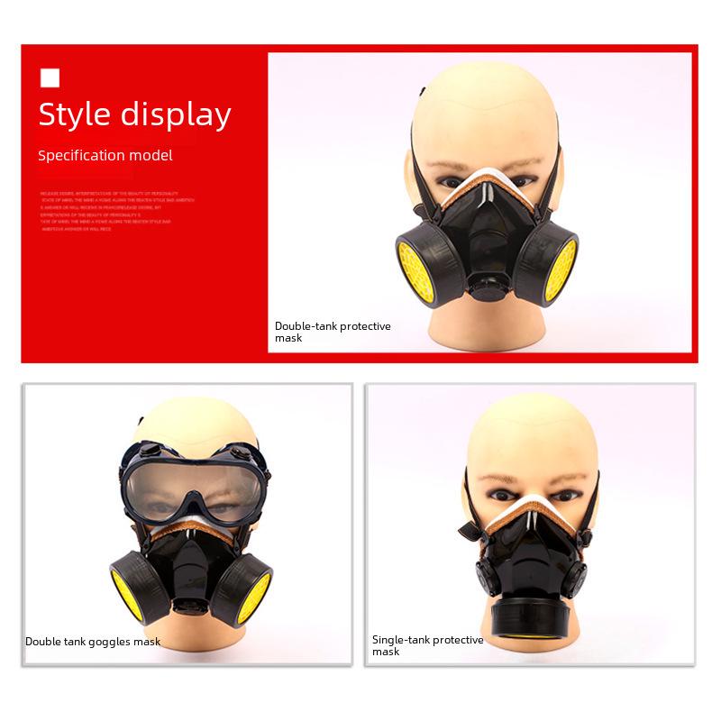 Activated Carbon Dust & Gas Mask with Goggles for Pesticide, Formaldehyde, and Spray Paint Protection