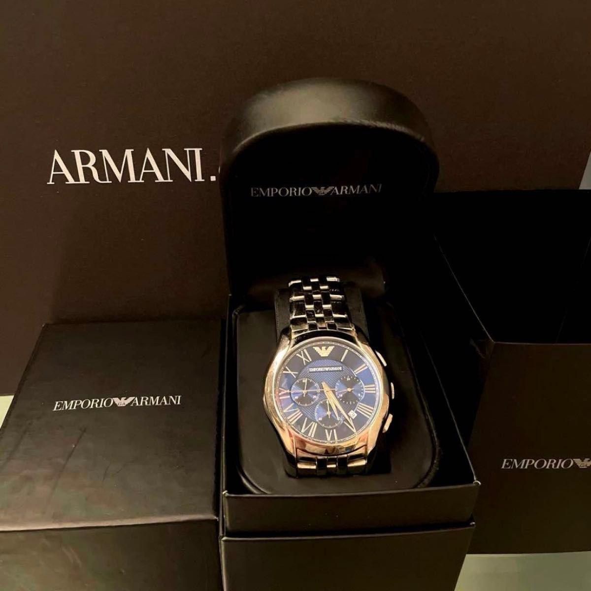 Used [EMPORIO ARMANI] Chronograph wristwatch AR1787 battery dead