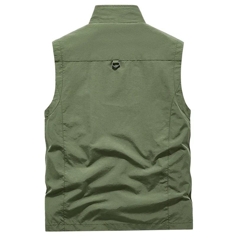 Plus Size 6XL 7XL 8XL Mens Mesh Fishing Vests Lightweight Joggers Sports Sleeveless Jackets for Travel Climbing Hiking Waistcoat