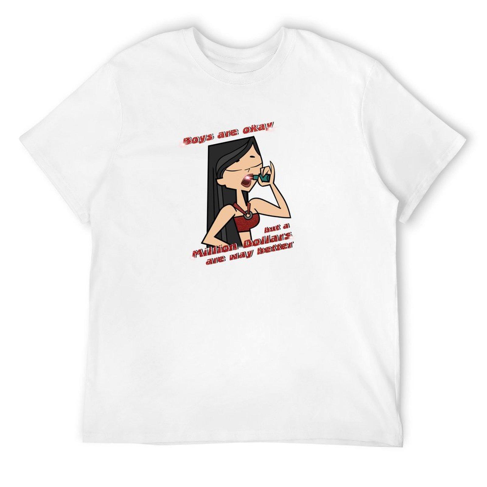 Heather - Total Drama - No Boys, Millions Only T-Shirt designer shirts oversized t shirt vintage blanks t shirt for men S