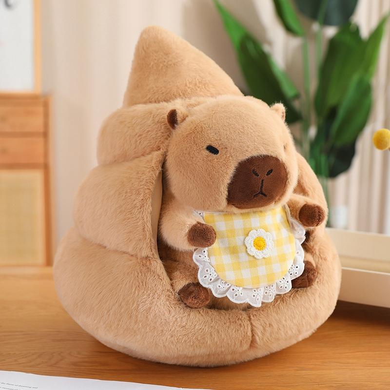 Cosplay Bee Capybara Hamburger Cloth Capibara PLushie Stuffed Vegetable Pumpkin Carrot Peppers Eggplant Hoodie Hat Toys for Kid