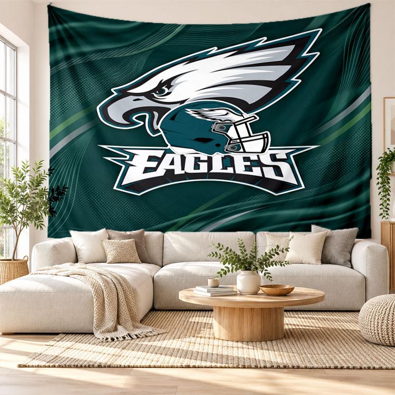 Philadelphia Eagles Wall Tapestry, Soft Fabric Wall Hanging, Decorative Backdrop For Bedroom Home Wall Art