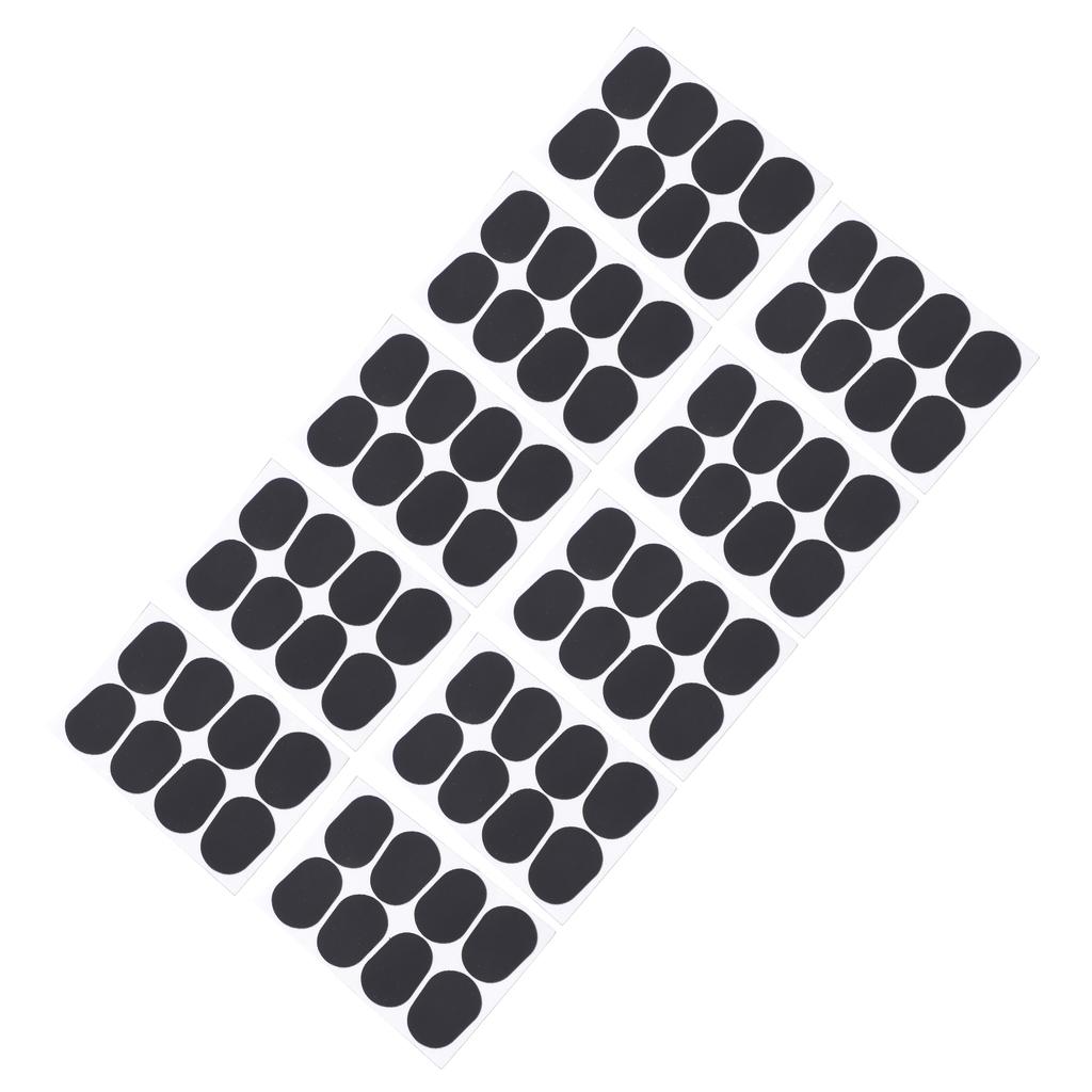 80Pcs Sax Mouthpiece Pad Silicone Black Cushion Patches Wind Instrument Accessories Thick 0.5mm