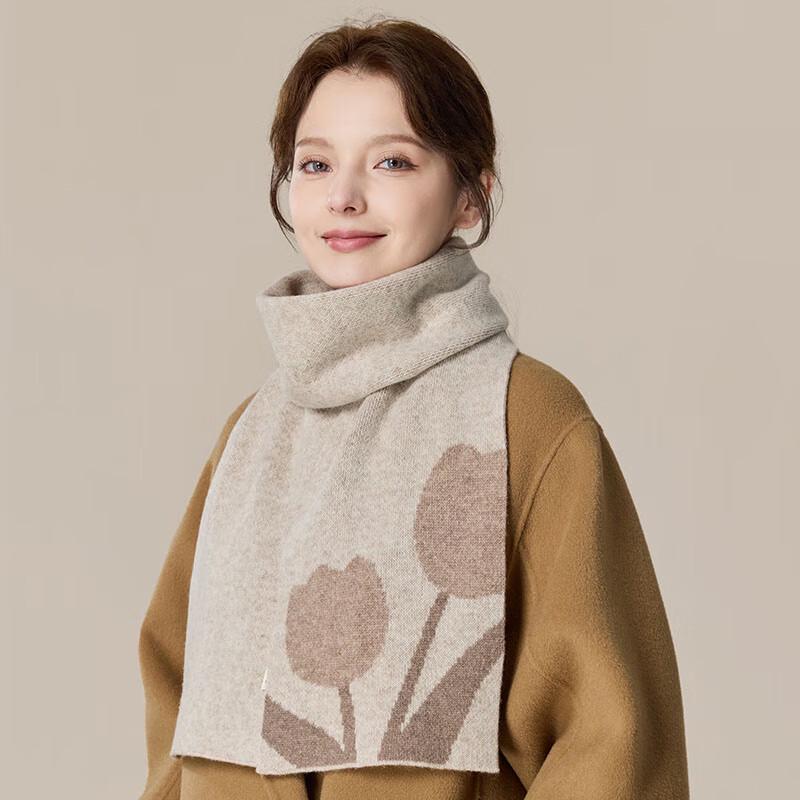 JIUMU Women's Autumn/Winter Thick Pure Wool Scarf WY179