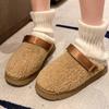 Fur Women Cotton Slippers Winter Fashion Flats Mules Shoes Casual Warm Slingback Shoes Woman 2025 Trend Brand Cozy Mujer Botas