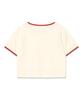 LEE Women Graphic Ringer Crop T-Shirt Cream