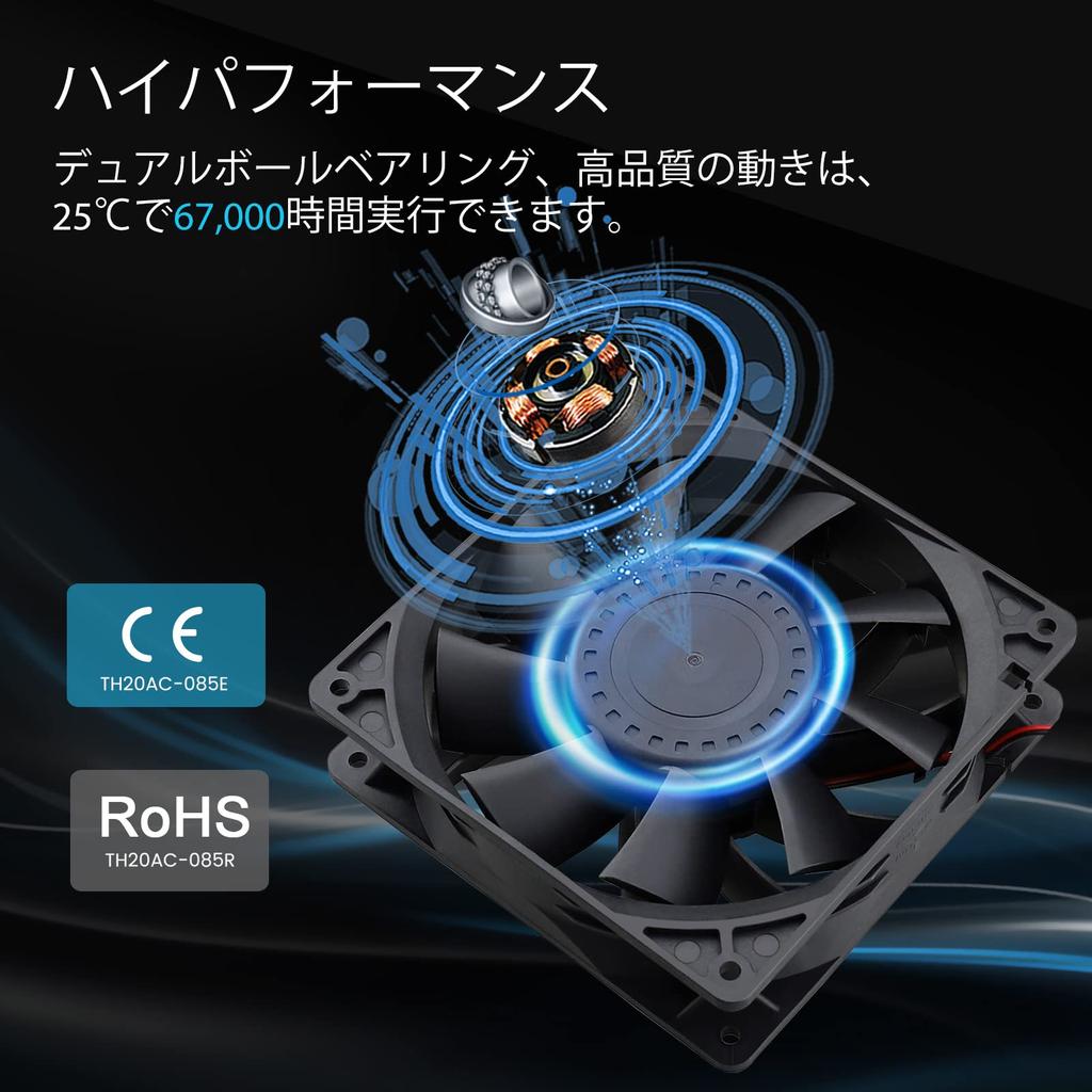 GDSTIME 120mm X 38mm DC 12V Case Fan Cooling Fan Ventilation Fan with AC Drive Speed Control for Receiver Amplifier DVR Playstation Xbox Component